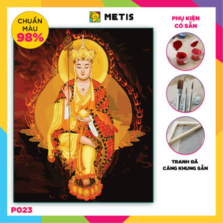Tranh Tô Màu Theo Số Tranh Số Hoá Phật Giáo Phật Địa Tạng Chuẩn Màu P023 METIS