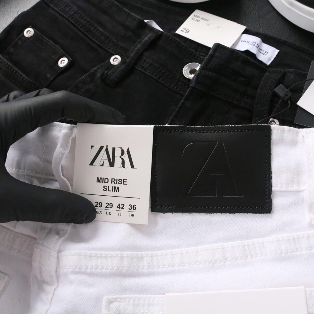 Quần jean dài nam ZARA  cao cấp hàng vnxk màu trắng rách gối chất dày dặn co giãn thoải mái form skinny cao cấp 702