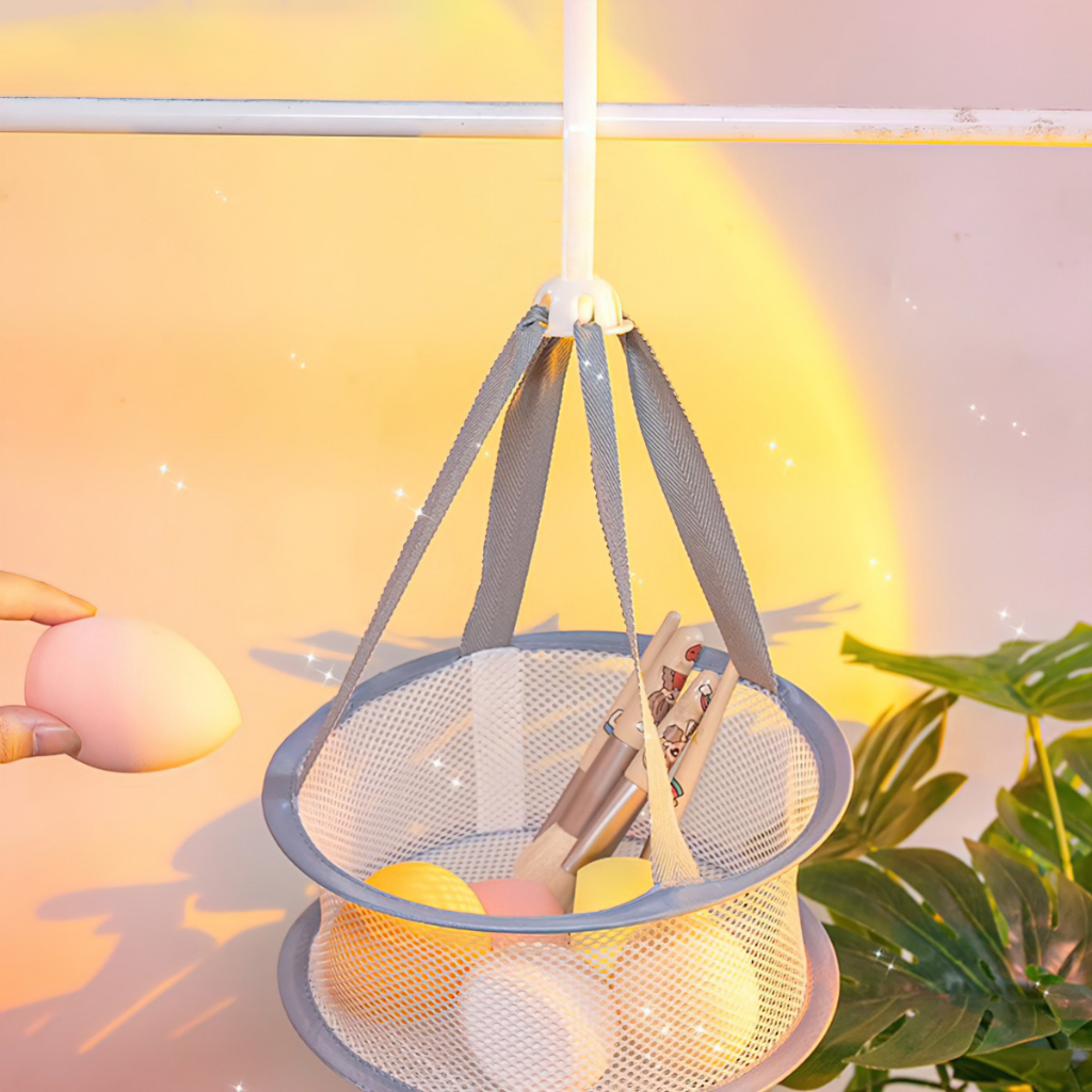 Lưới phơi khô cọ trang điểm hình túi có thể treo lên tiện lợi -BeloveShop
