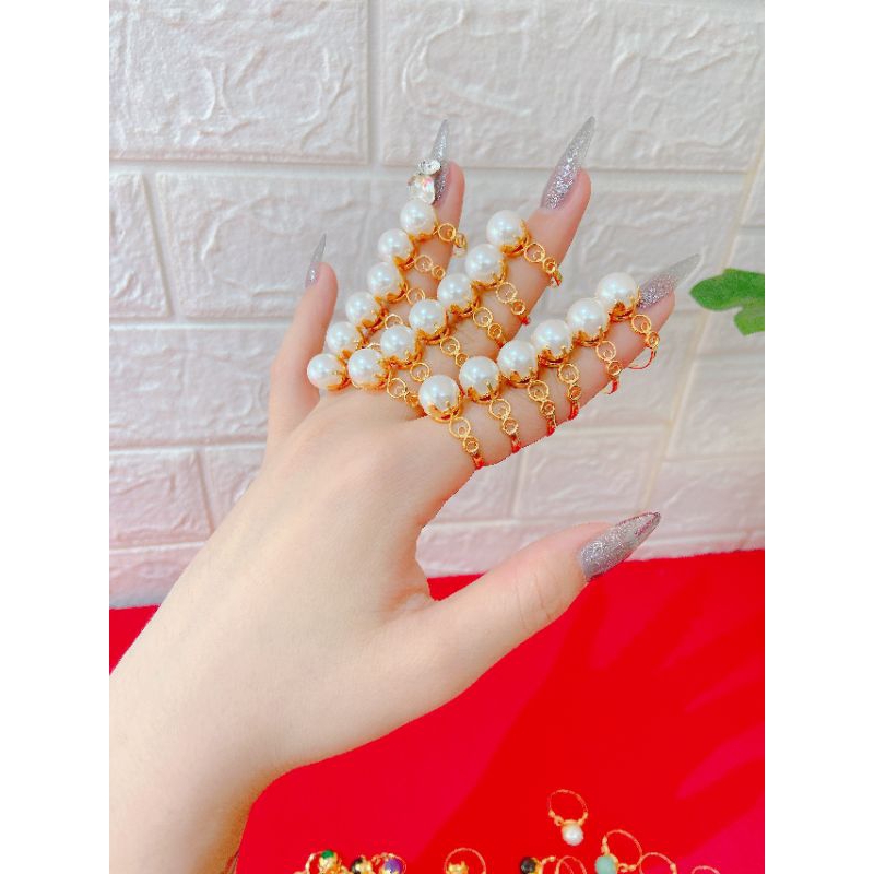 Nhẫn ngọc vàng 6k