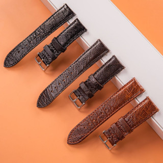 Dây đồng hồ da đà điểu WEMODA kèm chốt thông minh và khóa size 18,19,20,21,22,24mm