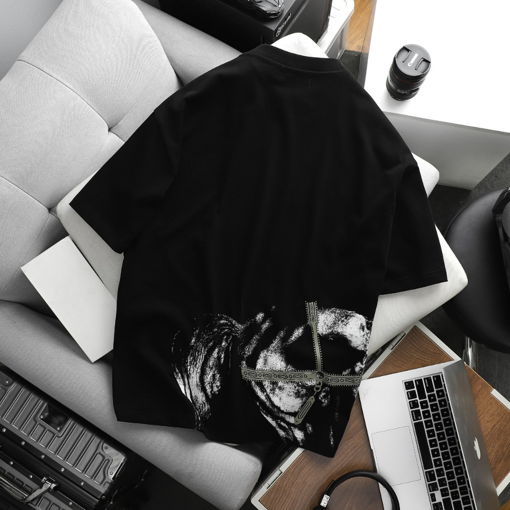 Big size - Áo thun unisex thời trang form big size in hình ngựa 2 thân <130kg