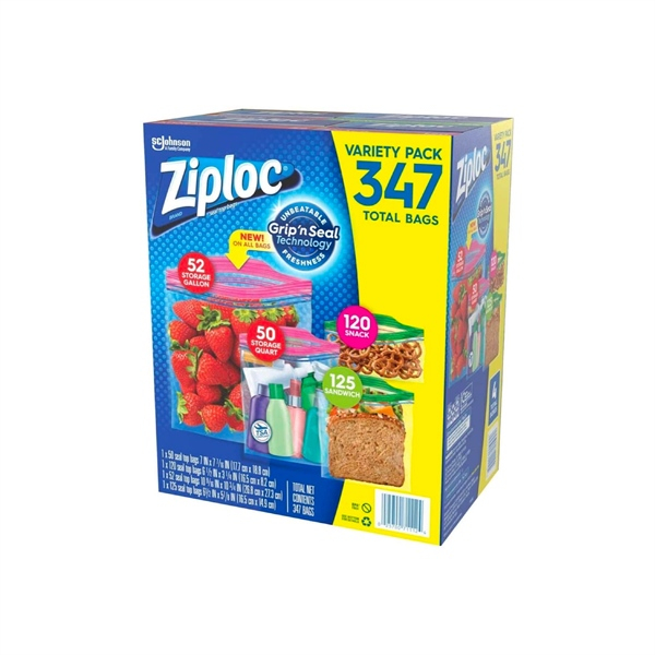 Túi đựng thực phẩm Ziploc Slider 4in1 Storage Bag Variety bền, sử dụng được nhiều lần