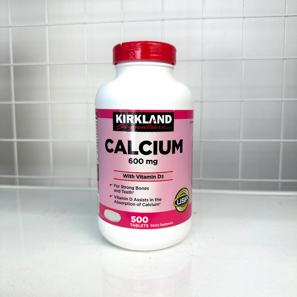Viên Uống Bổ Sung Canxi Kirkland Calcium 600mg + D3 - 500 Viên – Mỹ 08/2025