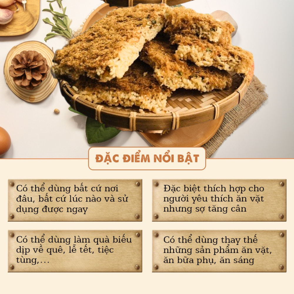 Cơm cháy chà bông vị phô mai, đồ ăn vặt khô dinh dưỡng Lucky Star gói 50g thơm ngon đậm vị