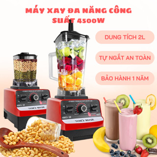 Máy Xay Sinh Tố Công Nghiệp 4500W KAW, Xay Đa Năng 2 Cối, Bảo Hành 12 Tháng