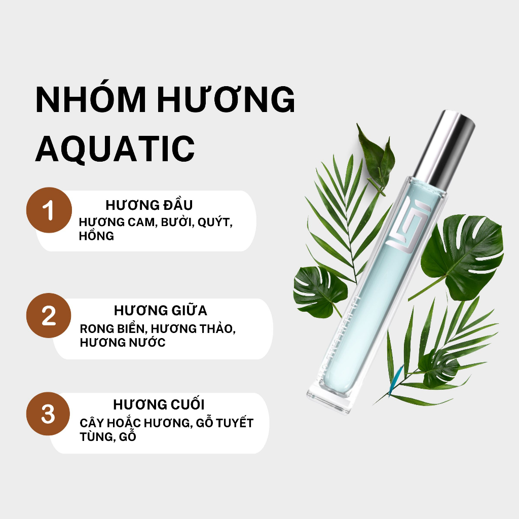 Nước Hoa Nam LD6 Hương Aqva Pour Homme, Tinh Dầu Thơm Chai Chiết 12ml