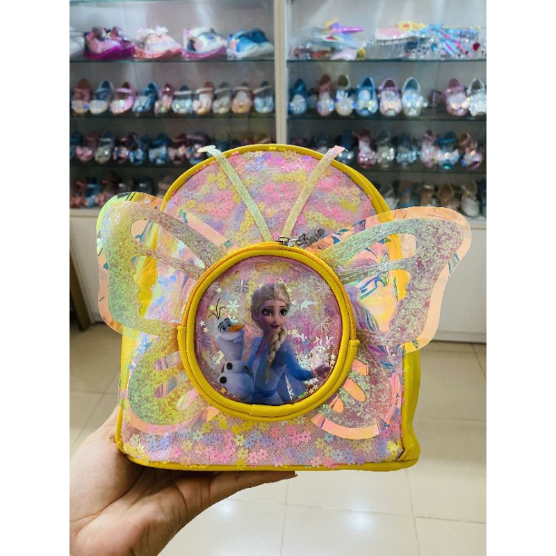 Balo Elsa nhỏ đi chơi cho bé gái 2-4 tuổi phối kim sa đính nơ xinh xắn