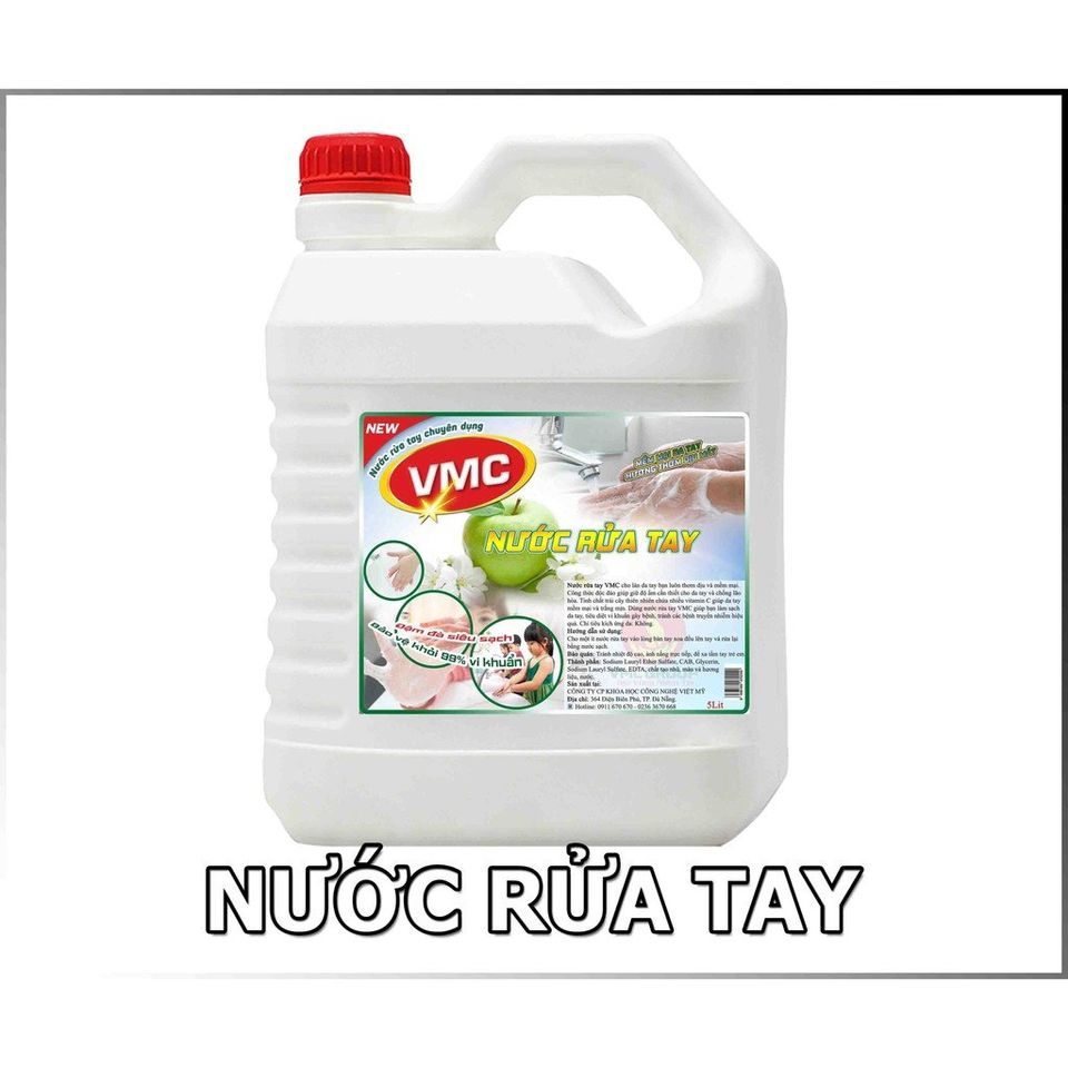 Nước rửa tay cao cấp vmc can 5lit