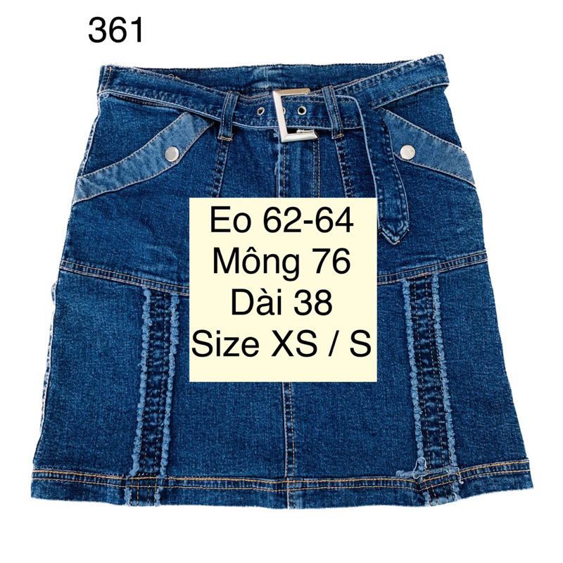 Thanh lý chân váy jean, mini skirt jean, váy jean nữ 2hand, chân váy denim