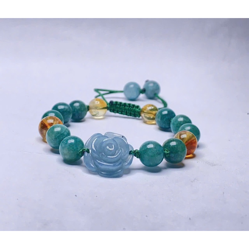 Vòng tay hoa mẫu đơn Lam_ngoc