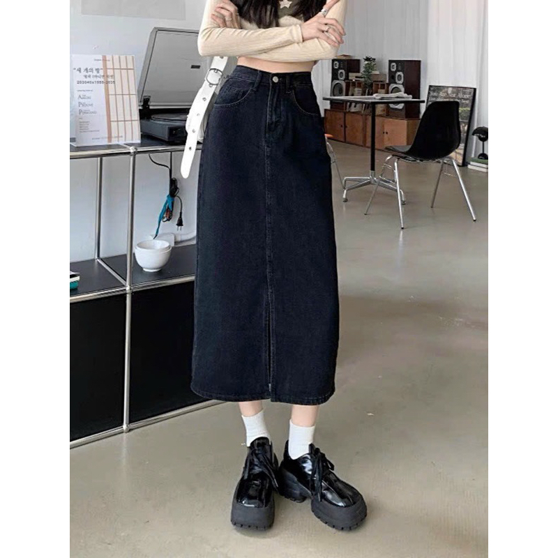 CHÂN VÁY JEANS DÁNG DÀI