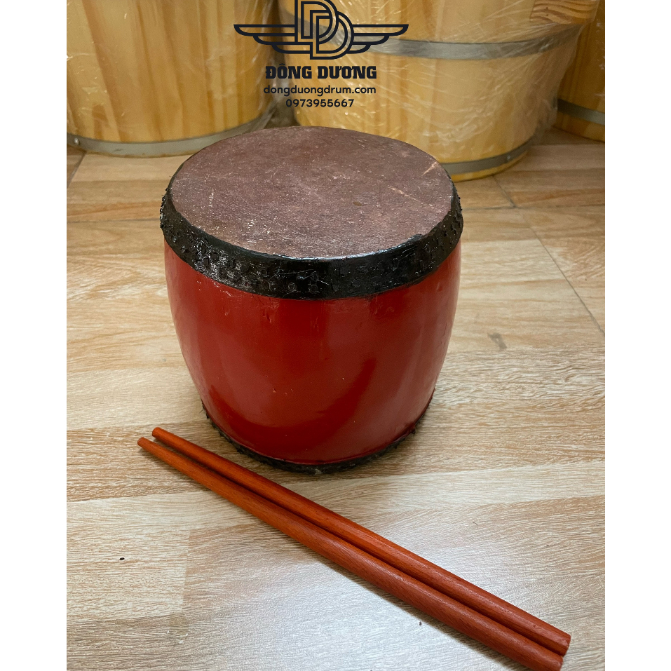 trống đế cúng kèm dùi đường kính 16cm,18cm, trống lân mini