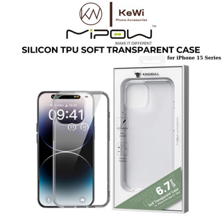 Ốp lưng trong suốt mipow dành cho iphone 15 pro max / iphone 15 pro / iphone 15 plus / iphone 15, soft transparent case