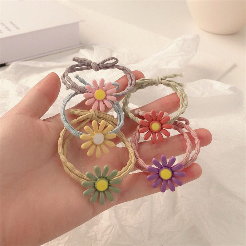 Dây buộc tóc nữ SOL hoạ tiết bông hoa xinh xắn