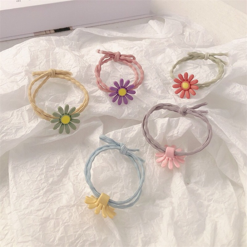 Dây buộc tóc nữ SOL hoạ tiết bông hoa xinh xắn