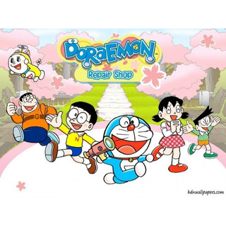 Tranh decal Đô Rê Mon Doraemon dán tường 3D [Bóc dính]