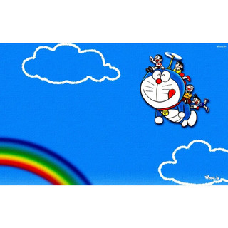 Tranh decal Đô Rê Mon Doraemon dán tường 3D [Bóc dính]