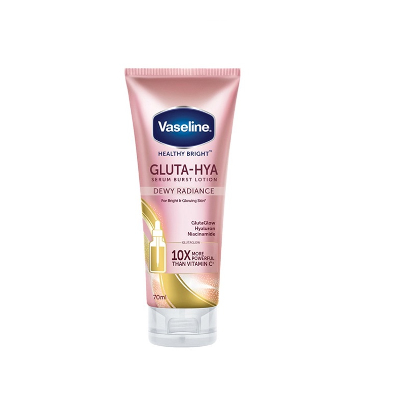 Serum Dưỡng Thể Vaseline Healthy Bright Gluta-Hya Burst Lotion Dewy Radiance 70ml