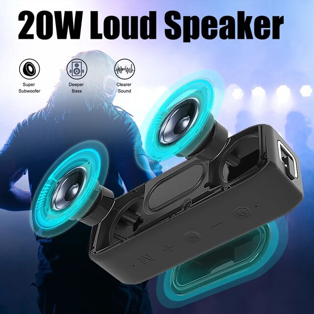 Loa Bluetooth 5.0 XDOBO WING 2020 Công Suất 20W, Chống Nước IPX7, Pin 5200Mah Hỗ Trợ Thẻ TF, USB, AUX - BH 12 Tháng