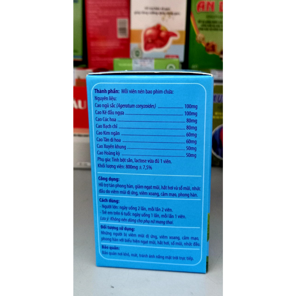 Viên xoang Agera Extra Kingphar - Giảm Nghẹt Mũi, hết xoang , dị ứng theo mùa - hộp 50 viên