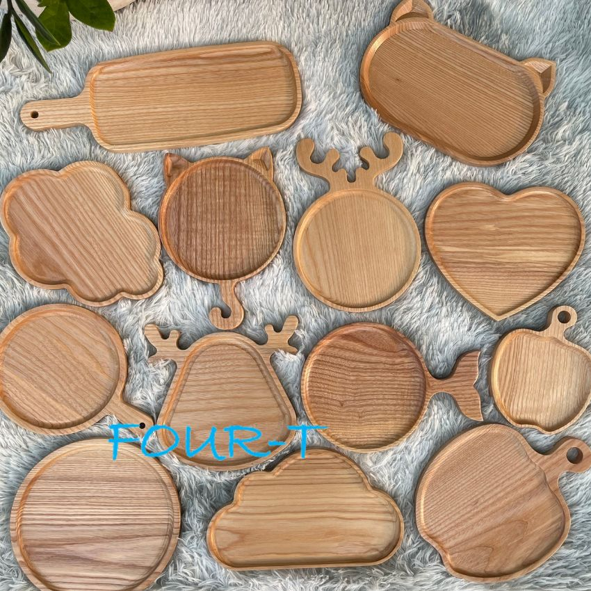 Khay Gỗ Ăn Dặm Chia 4 Ngăn
