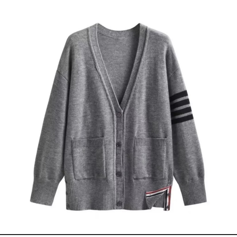 Áo Cardigan Thome Len Mỏng- Áo khoác Ngoài Nam Nữ Hoạ Tiết Bốn Sọc Mặc Là Đẹp | BigBuy360 - bigbuy360.vn