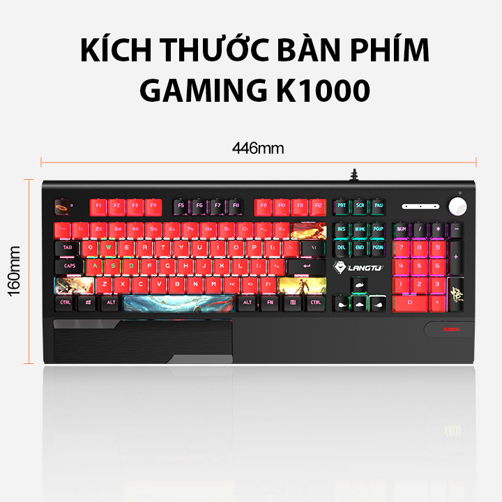 Bàn phím cơ Gaming Coputa bàn phím chơi game máy tính phiên bản cao cấp Langtu K1000