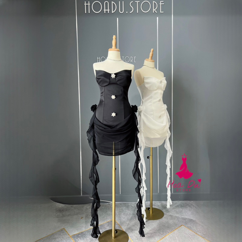 Ảnh sàn+video] Desi Dress Đầm Body Đính Hoa Rua Rua Kèm Tag Đá Sang Trọng Cho Nàng Đi Tiệc