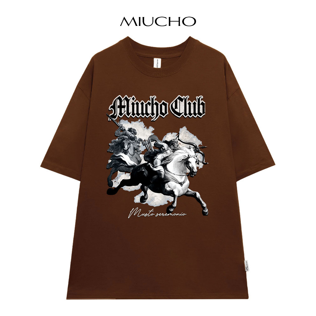 Áo thun nam form rộng ATD161 tay ngắn cổ tròn vải cotton Miucho in Graphic