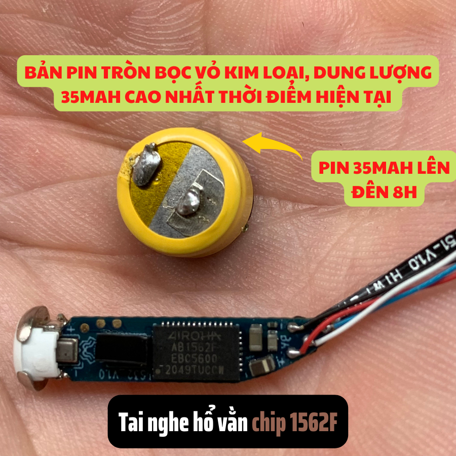 Tai Nghe Bluetooth Hổ Vằn Pro 1562F Cao Cấp Chống Ồn - Pin 8h Phụ Kiện Điện Thoại