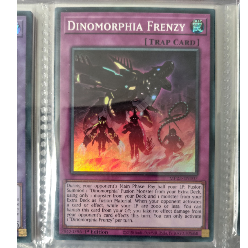 Thẻ bài Dinomorphia Frenzy - MP23-EN107 - Super Rare 1st Edition