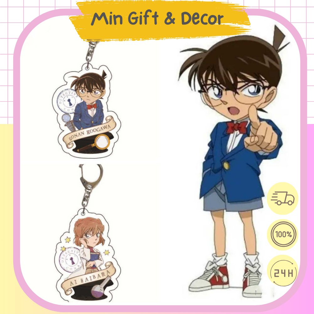 Móc khoá anime thám tử conan - Móc Khóa Acrylic Hình Nhân Vật Thám Tử Conan, thiết kế miễn phí theo yêu cầu
