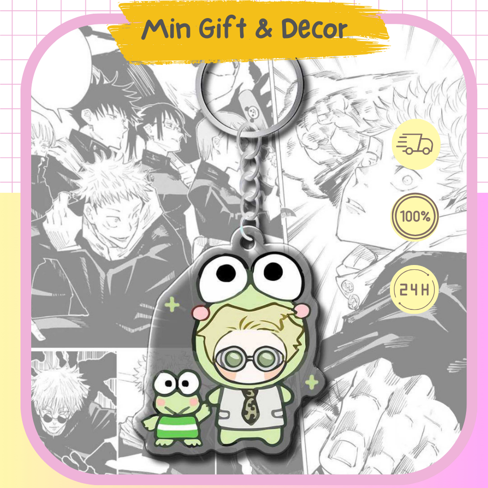 Móc khoá anime - Móc khóa jujutsu kaisen anime chú thuật hồi chiến Gojo satoru Itadori Yuji, thiết kế miễn phí