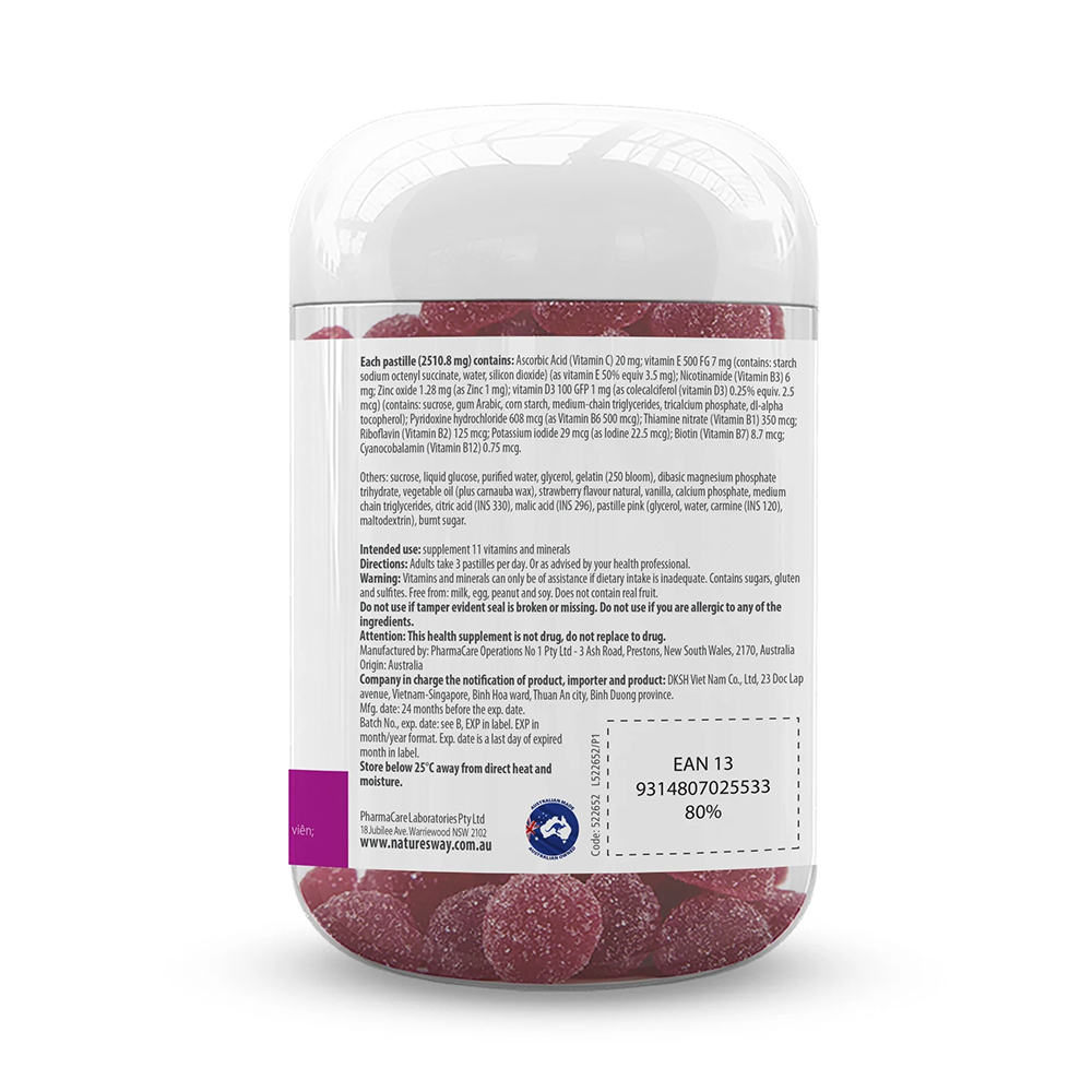 Nature's Way Adult Vita Gummies Multivitamin - Vitamin Tổng Hợp Cho Người Lớn (Chai 120 Viên)