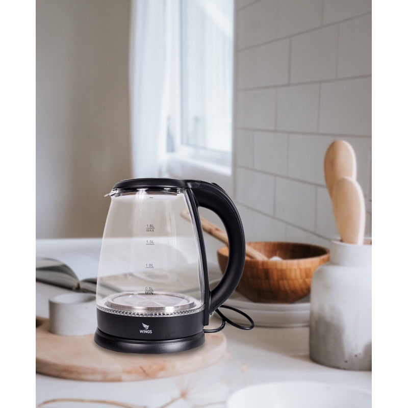 Ấm siêu tốc WINGS 1.8L bình siêu tốc, ấm đun nước siêu nhanh siêu an toàn chính hãng có đèn LED xanh - bảo hành 24 tháng | BigBuy360 - bigbuy360.vn