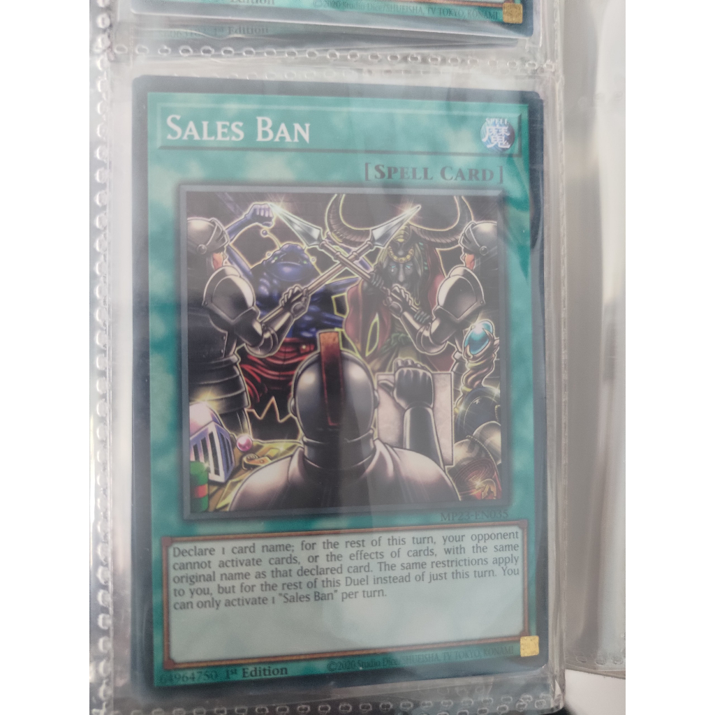 Thẻ bài Sales Ban - MP23-EN035 - Super Rare 1st Edition