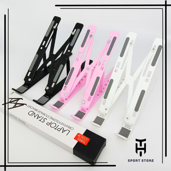 Giá để đỡ Laptop ipad, Đế tản nhiệt máy tính laptop ipad macbook có thể gấp gọn, 7 nấc chỉnh cao thấp