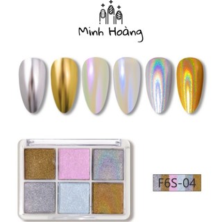 Tráng gương nail màu ánh vàng, ánh bạc, ánh ngọc trai