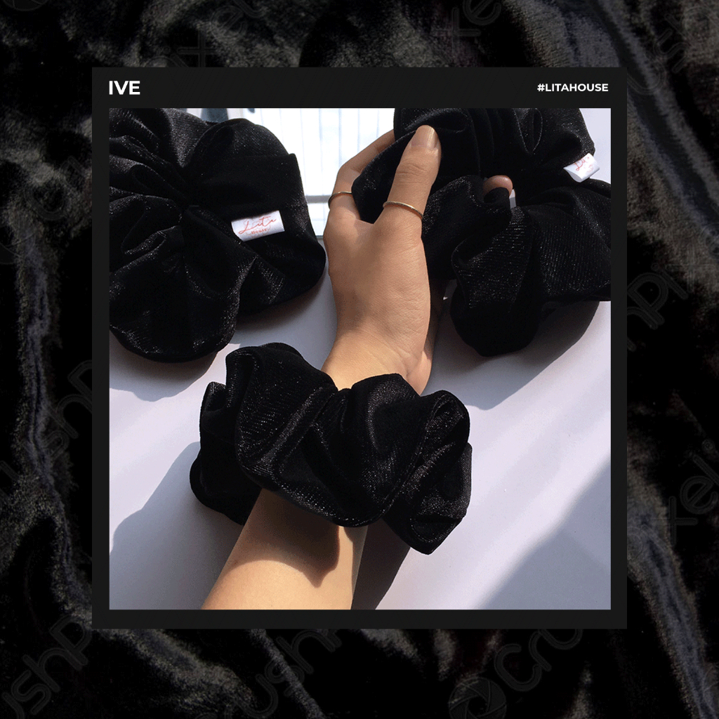 IVE - Dây chun buộc tóc Nhung Scrunchies Handmade