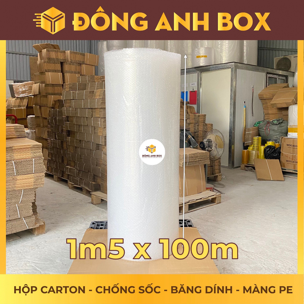Xốp Chống Sốc 1,5mx100m - Xốp Nổ Chống Sốc Bọc Hàng Giá Rẻ Dai, Bền Và Vô Cùng Sạch