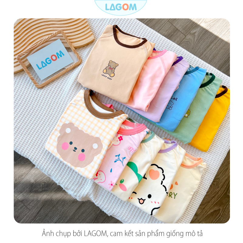 Bộ Thu Đông Bé Gái, Bé Trai Dài Tay | Bộ Cotton Nỉ Cho Bé Ấm Áp