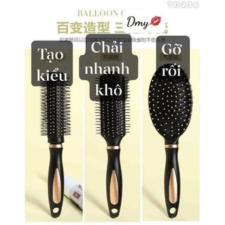 Set 3 Lược Cao Cấp (Gỡ Rối Tóc + Tạo Kiểu Tóc + Massa Tóc )
