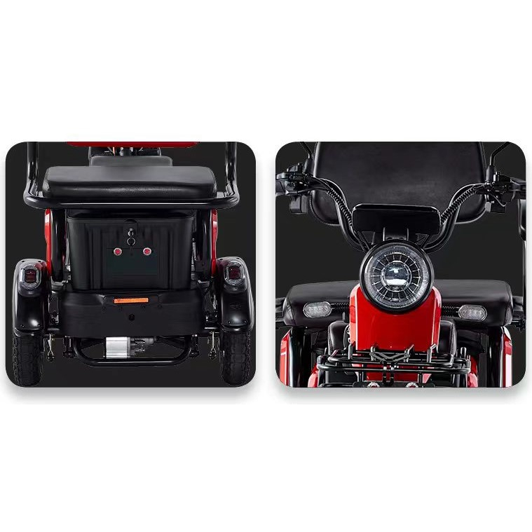 Xe điện 3 bánh Super F68 và Super F68 Pro, xe dành cho người già, bà bầu, người khuyết tật, khung thép chắc chắn