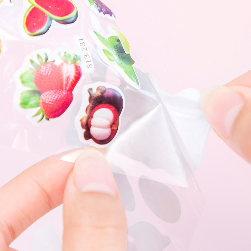 Combo 5 tấm Sticker 3D nổi trang trí sổ sách, bình nước, điện thoại chống thấm nước