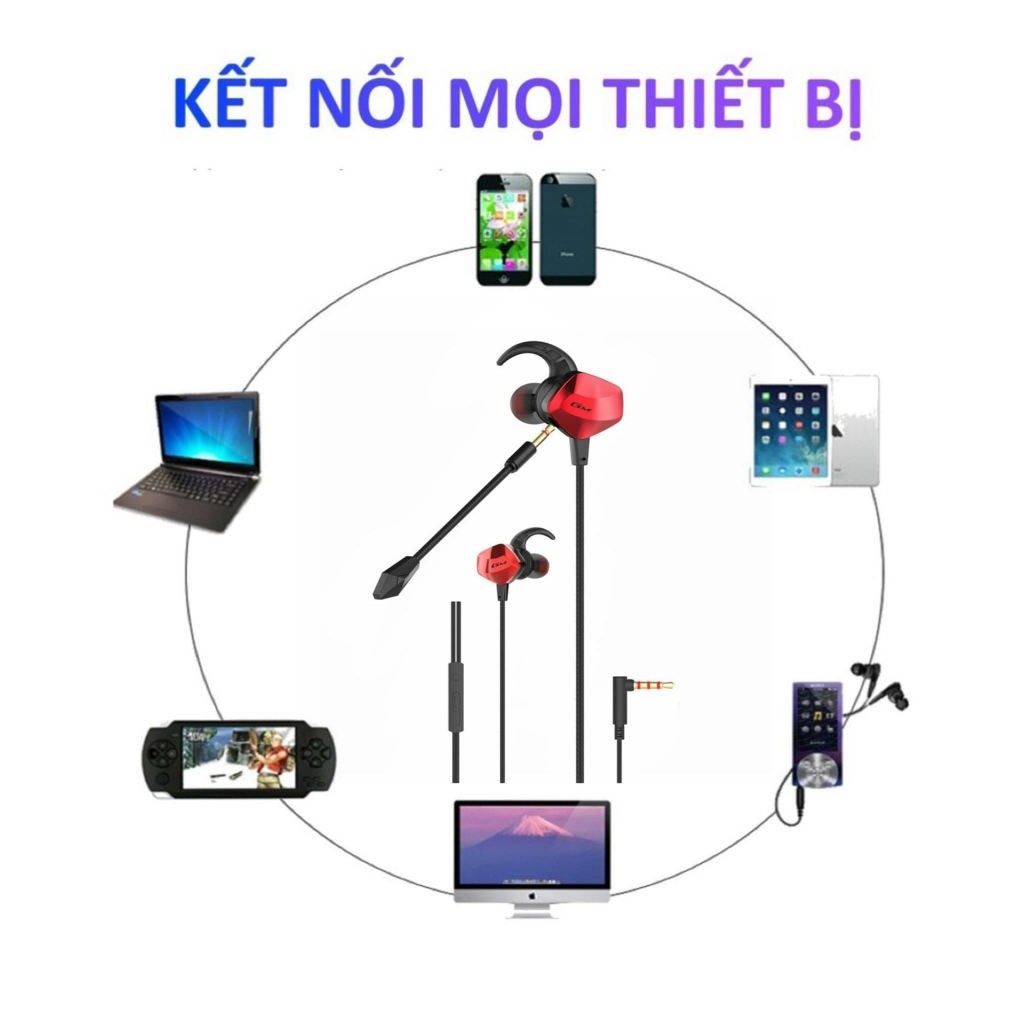 Ai Nghe Gaming In-Ear Có Mic Chống Ồn