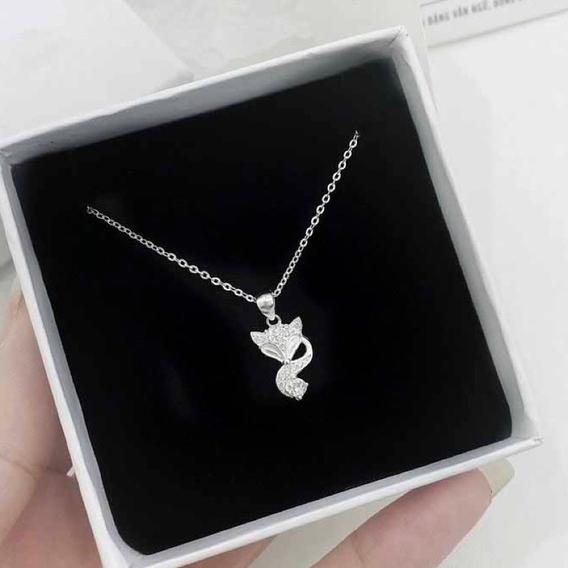 Dây chuyền hồ ly bạc ta đính đá cá tính sáng đẹp - THJ SILVER