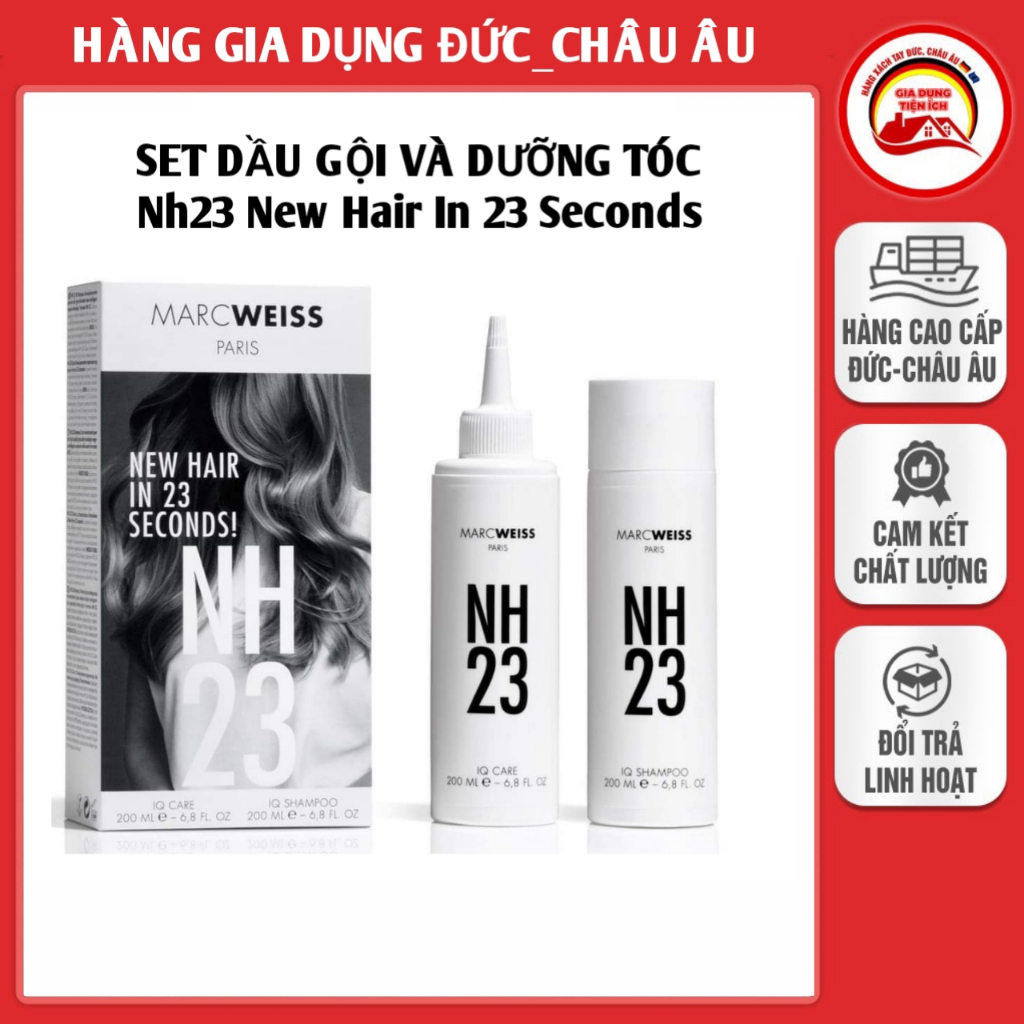 Cặp dầu gội và dưỡng tóc NH23 New Hair In 23 Seconds hiệu quả sau 23 giây - nhập Đức