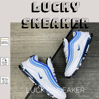 Giày Air Max 97 Ghost White Blue Phản Quang Lai Au [ Fullbox Cao Cấp ]