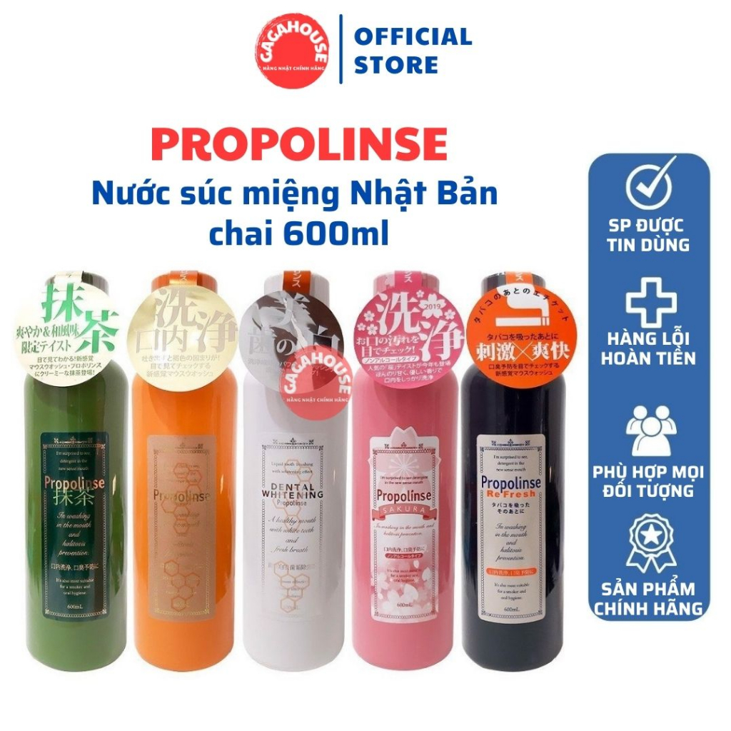 Nước súc miệng Propolinse Nhật Bản - Chai 600ml